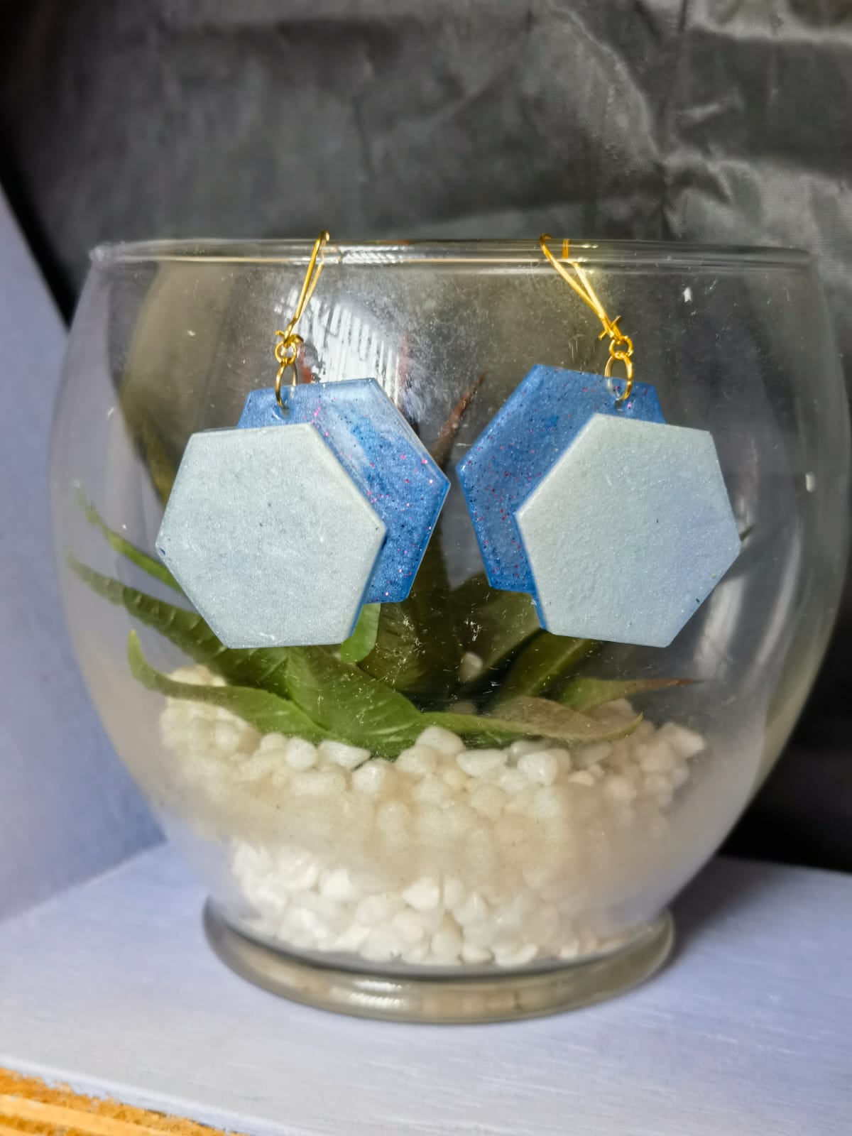 Blue Diamond Earrings